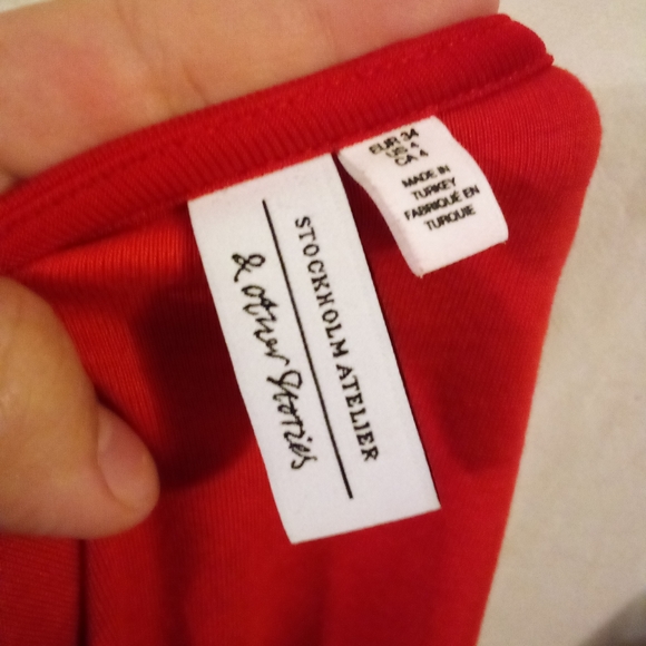 & other stories Red Tie Knot Front Cardigan - Picture 7 of 9